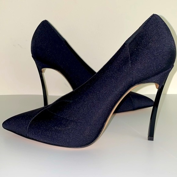 Casadei Black Heeled Stretch Pumps Size 36 IT / US 6